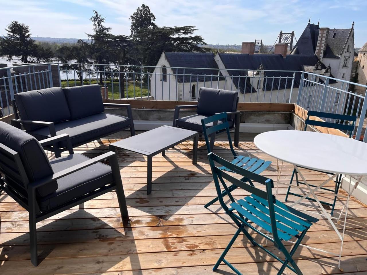 grand gîte terrasse vue Loire et château d'Ancenis Exterior foto