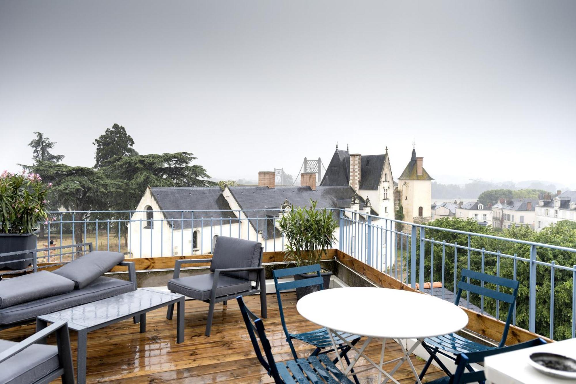 grand gîte terrasse vue Loire et château d'Ancenis Exterior foto