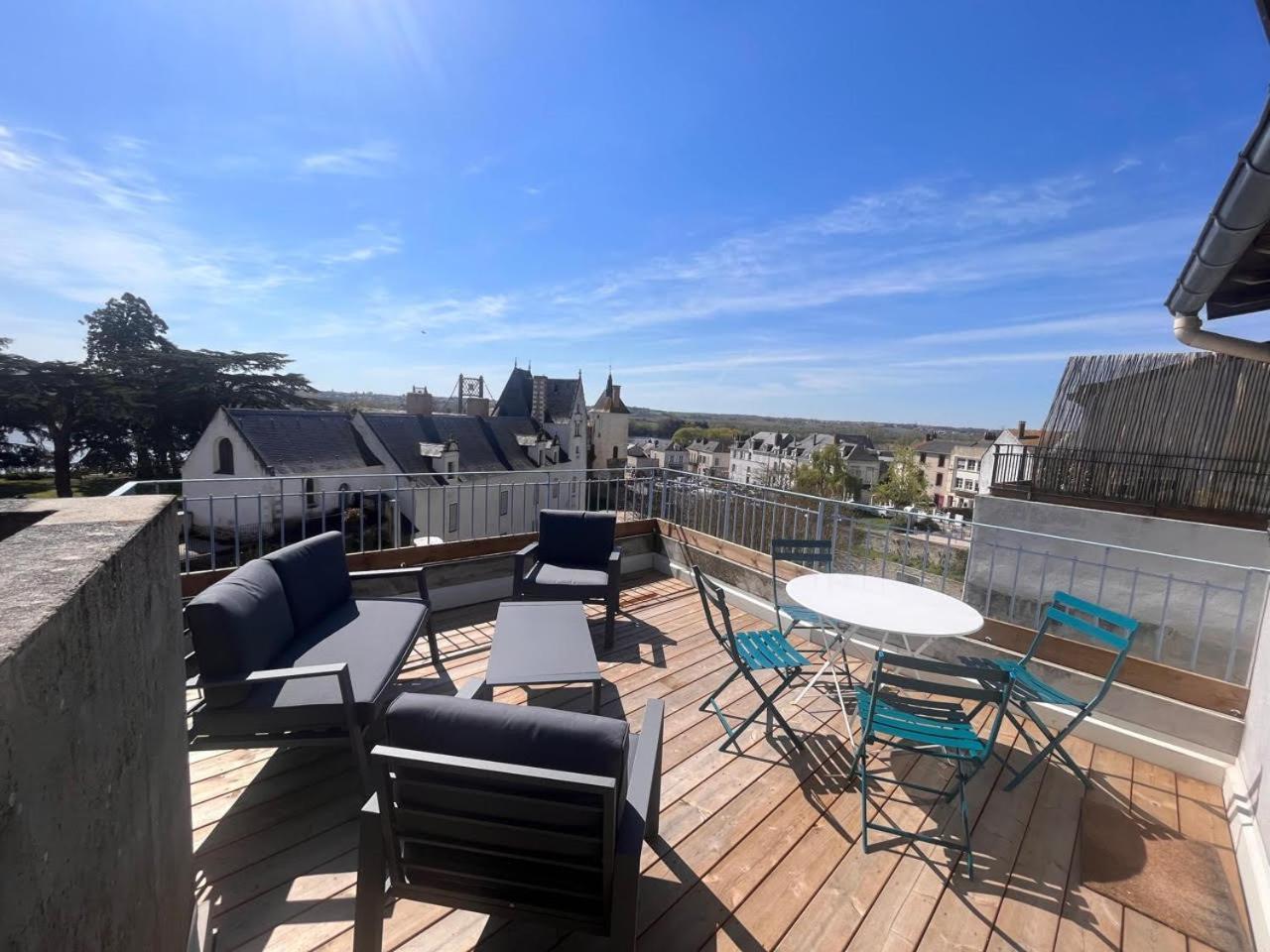 grand gîte terrasse vue Loire et château d'Ancenis Exterior foto